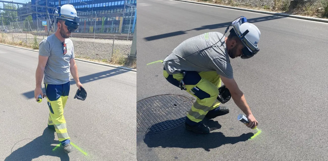 High precision Augmented Reality for marking grids - Energie360